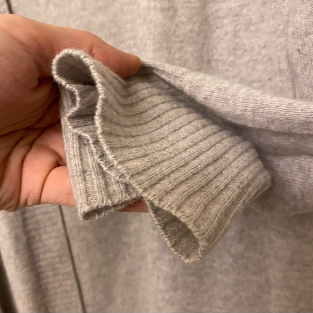 M&S Mark and Spencer relaxed open front gray 100% cashmere cardigan sweater 12/M - Picture 6 of 13